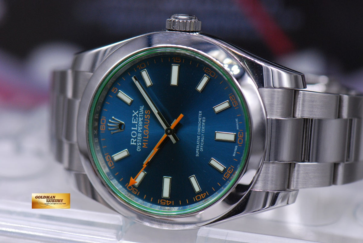 [SOLD] ROLEX OYSTER PERPETUAL MILGAUSS Z-BLUE AUTOMATIC 116400GV (MINT)