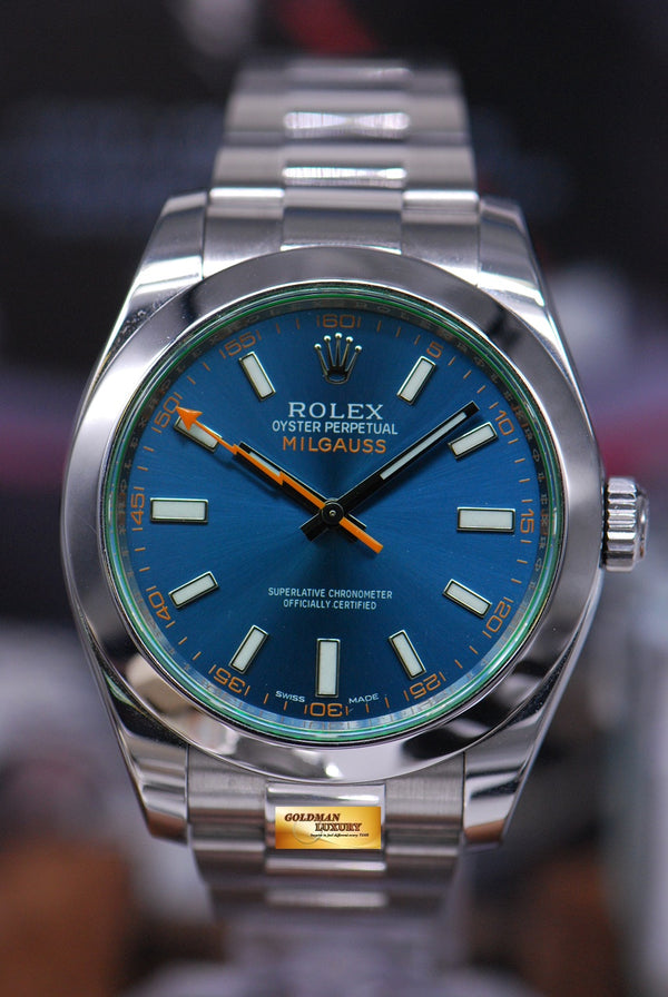 [SOLD] ROLEX OYSTER PERPETUAL MILGAUSS Z-BLUE AUTOMATIC 116400GV (MINT)
