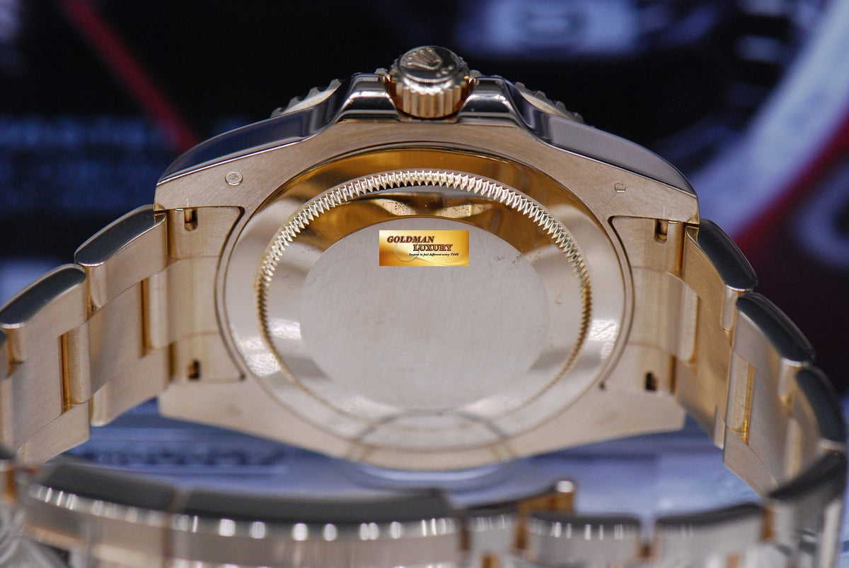 [SOLD] ROLEX OYSTER PERPETUAL GMT-MASTER II 18K YELLOW GOLD GREEN DIAL CERAMIC BLACK 116718 (MINT)