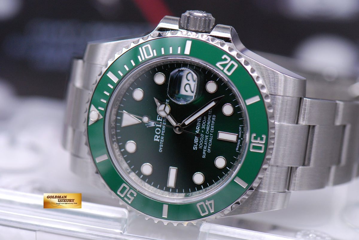 [SOLD] ROLEX OYSTER SUBMARINER “GREEN HULK” 116610LV (NEW-UNWORN)