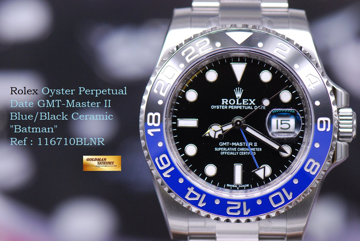 [SOLD] ROLEX OYSTER PERPETUAL GMT-MASTER II "BATMAN" CERAMIC (NEW-UNWORN)