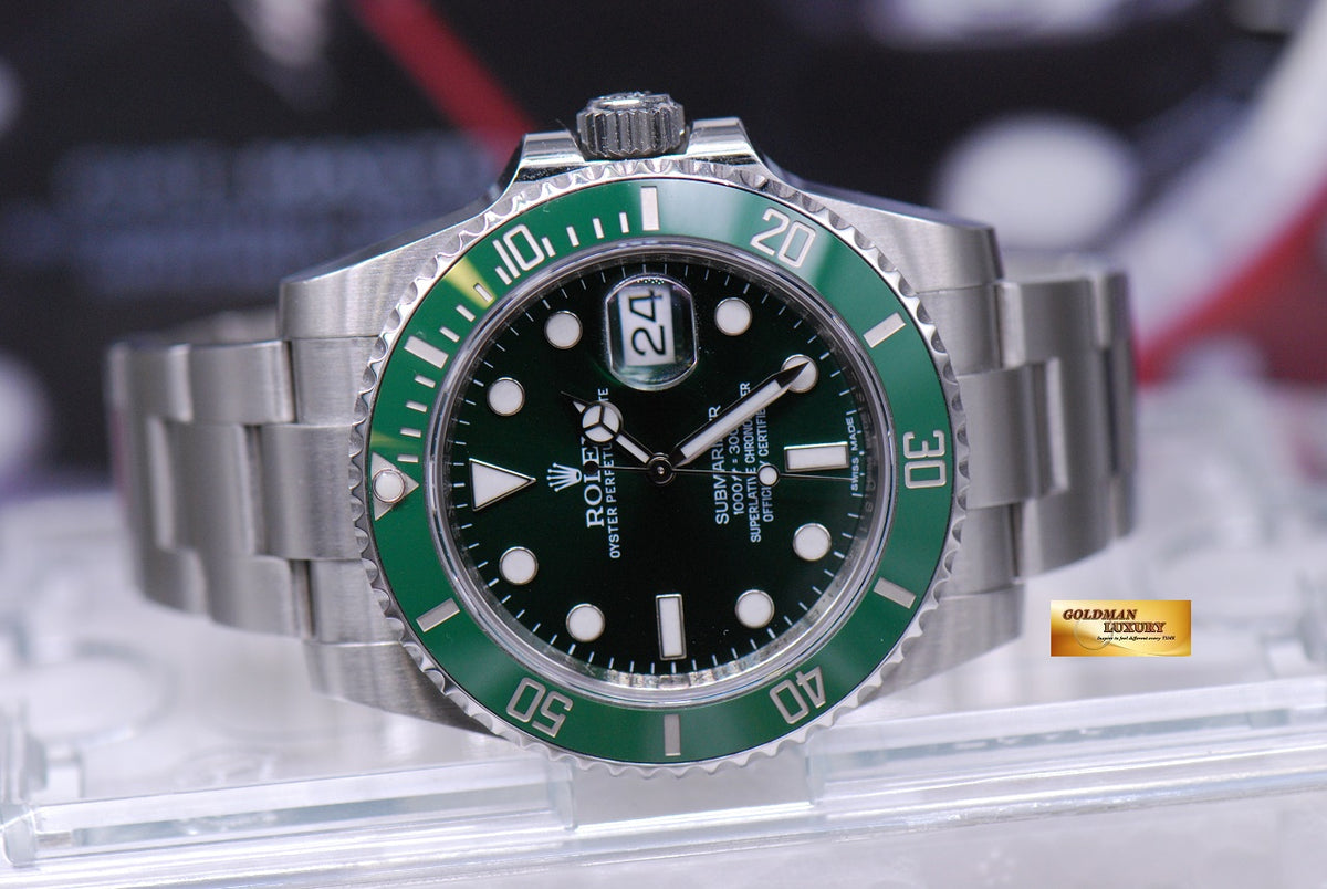 [SOLD] ROLEX OYSTER SUBMARINER “GREEN HULK” 116610LV (MINT)