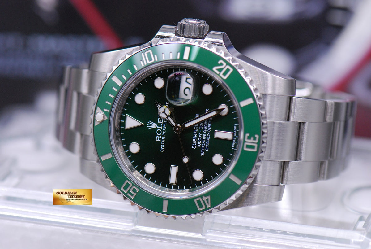 [SOLD] ROLEX OYSTER SUBMARINER “GREEN HULK” 116610LV (MINT)