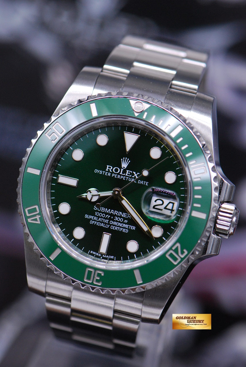 [SOLD] ROLEX OYSTER SUBMARINER “GREEN HULK” 116610LV (MINT)