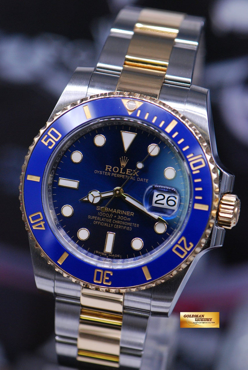 [SOLD] ROLEX OYSTER PERPETUAL SUBMARINER BLUE HALF-GOLD CERAMIC Ref 116613LB (MINT)