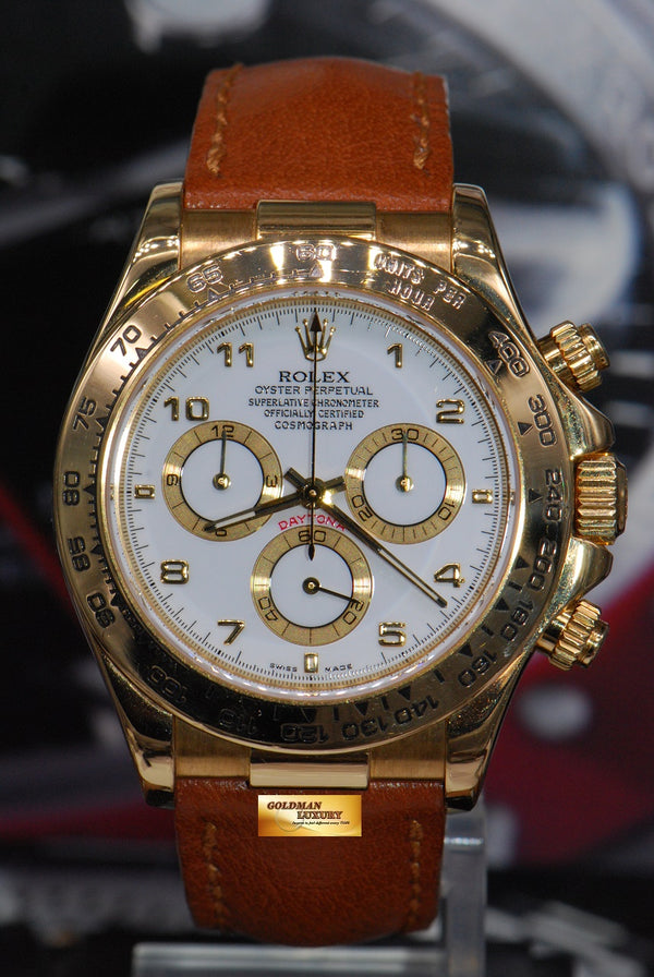 [SOLD] ROLEX OYSTER COSMOGRAPH DAYTONA 18K YELLOW GOLD WHITE Ref : 116518 (MINT)