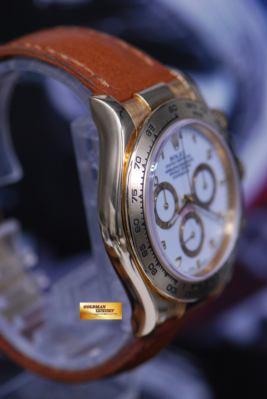 [SOLD] ROLEX OYSTER COSMOGRAPH DAYTONA 18K YELLOW GOLD WHITE Ref : 116518 (MINT)