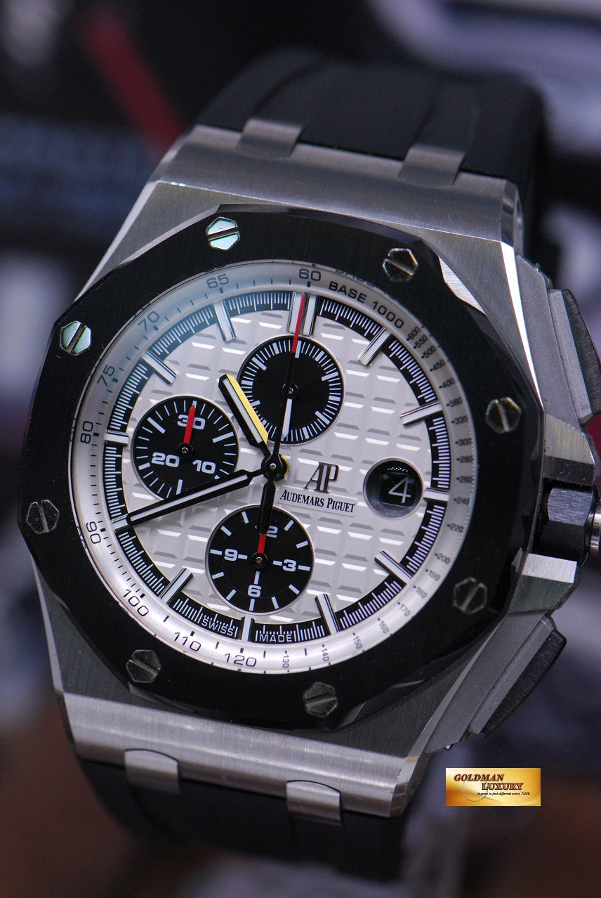 [SOLD] AUDEMARS PIGUET ROYAL OAK OFFSHORE NOVELTY STAINLESS STEEL CERAMIC BEZEL 26400SO (MINT)