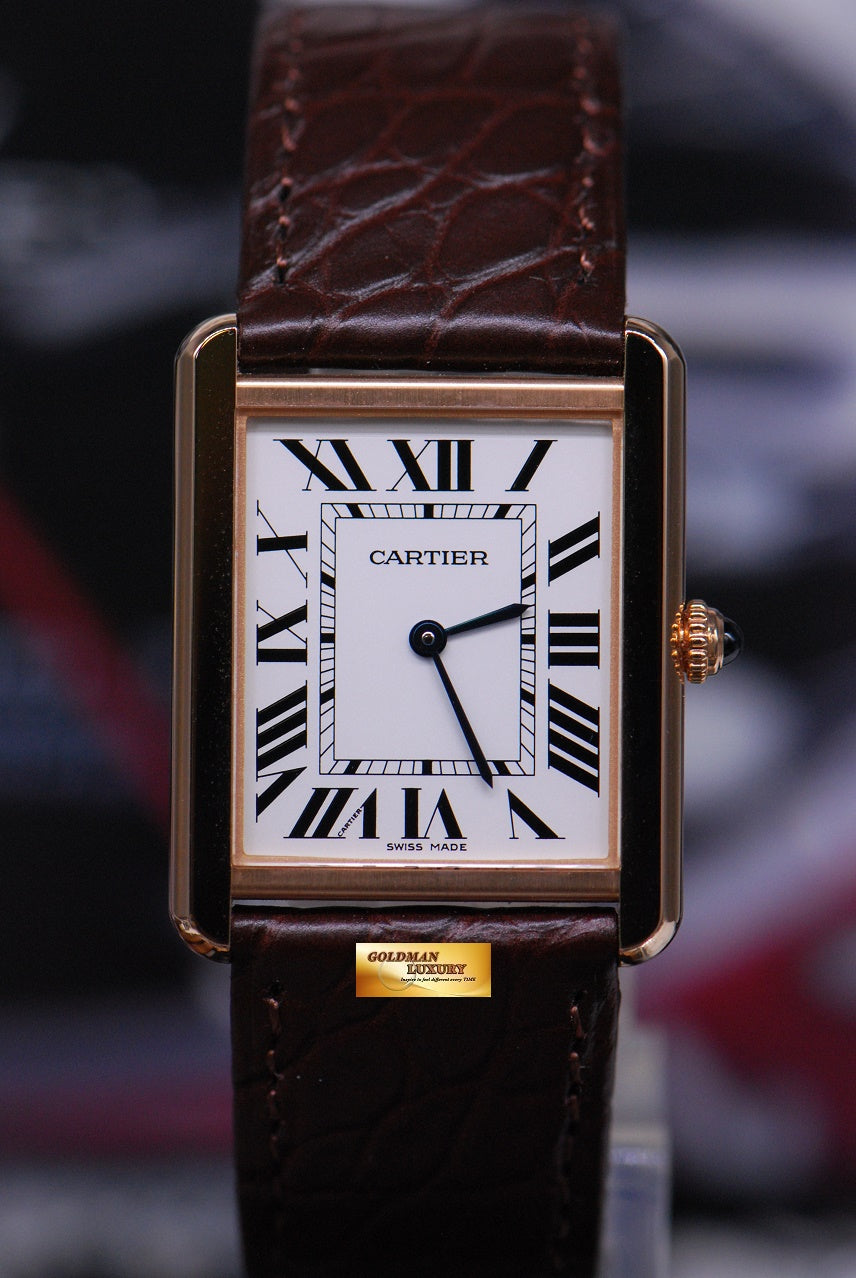 [SOLD] CARTIER TANK SOLO 18K ROSE GOLD / STEEL QUARTZ W5200025 (LNIB)
