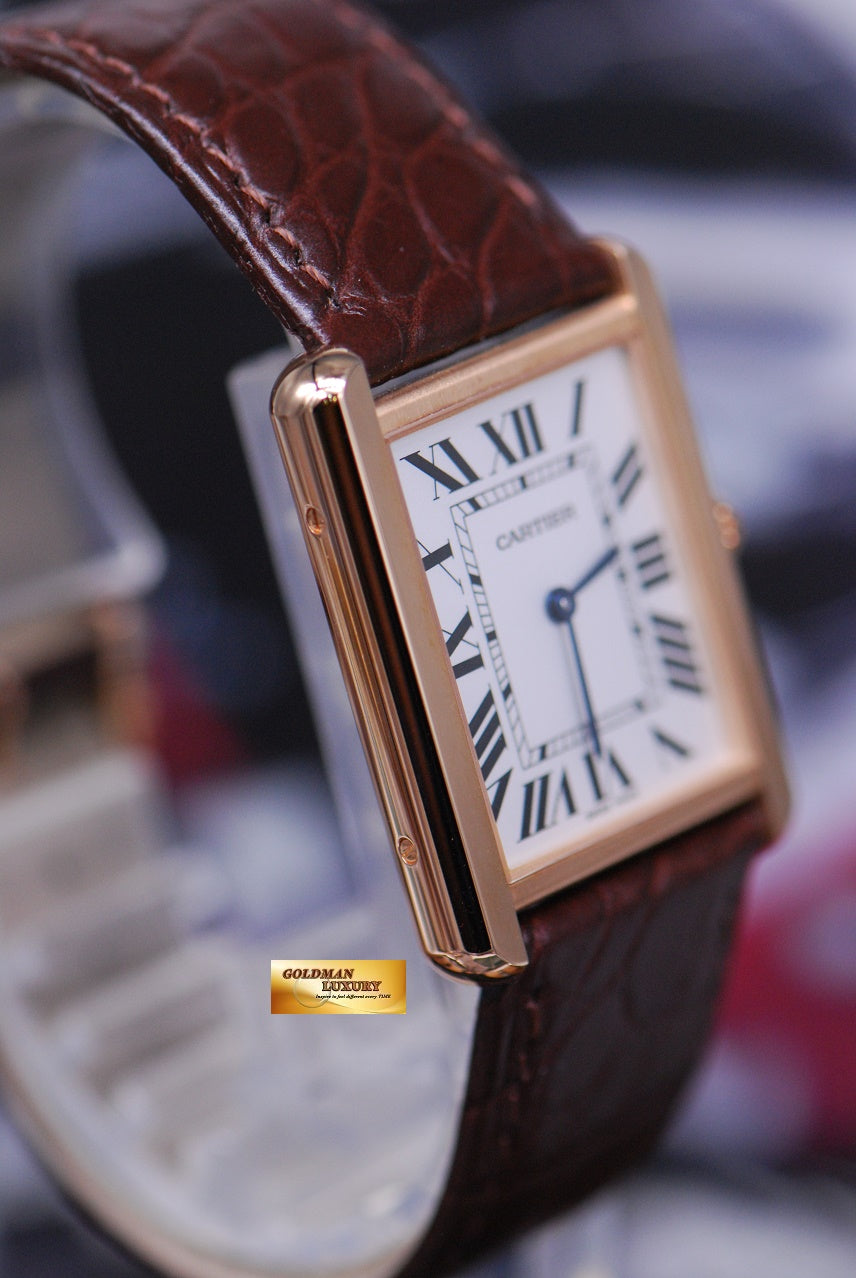 [SOLD] CARTIER TANK SOLO 18K ROSE GOLD / STEEL QUARTZ W5200025 (LNIB)
