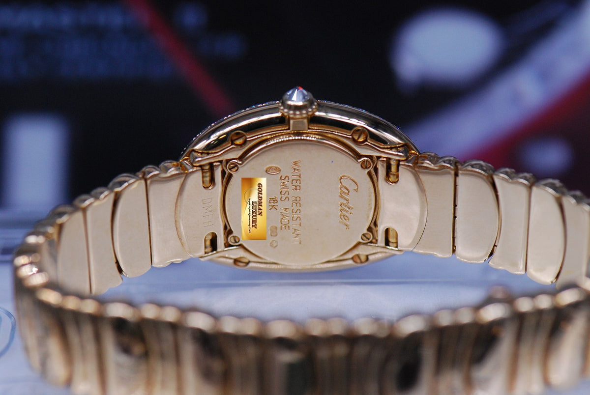 [SOLD] CARTIER BAIGNOIRE 18K YELLOW GOLD DIAMONDS QUARTZ (MINT)