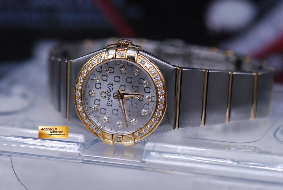 [SOLD] OMEGA CONSTELLATION LADIES HALF-GOLD DIAMONDS 24mm QUARTZ (MINT)