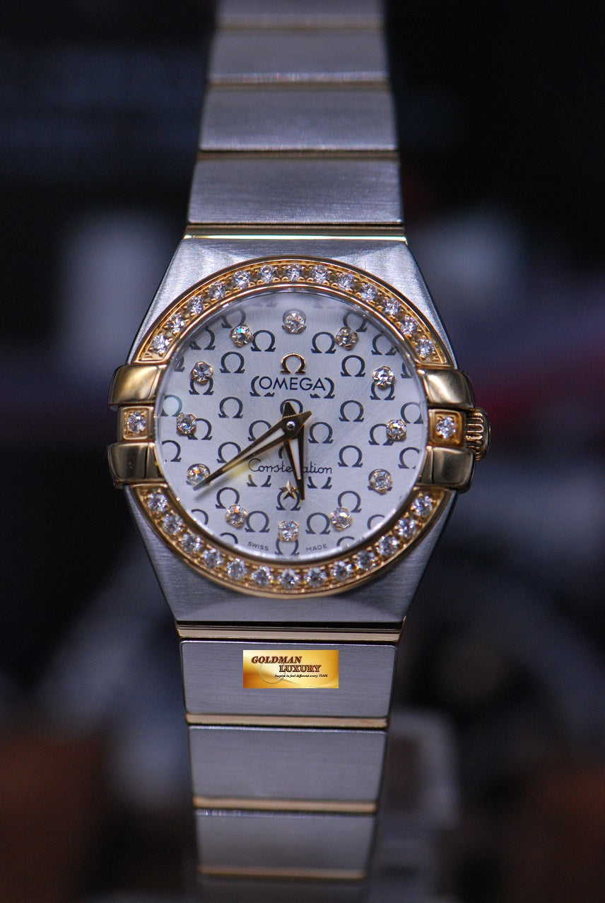 [SOLD] OMEGA CONSTELLATION LADIES HALF-GOLD DIAMONDS 24mm QUARTZ (MINT)