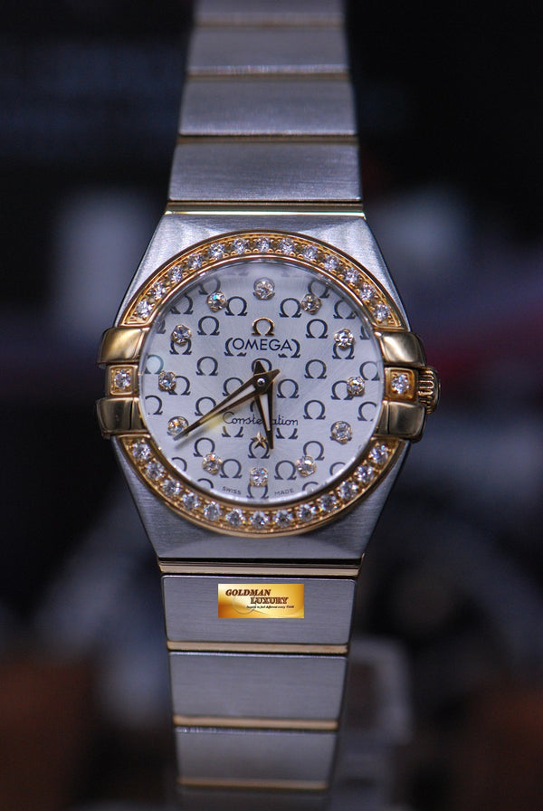 [SOLD] OMEGA CONSTELLATION LADIES HALF-GOLD DIAMONDS 24mm QUARTZ (MINT)