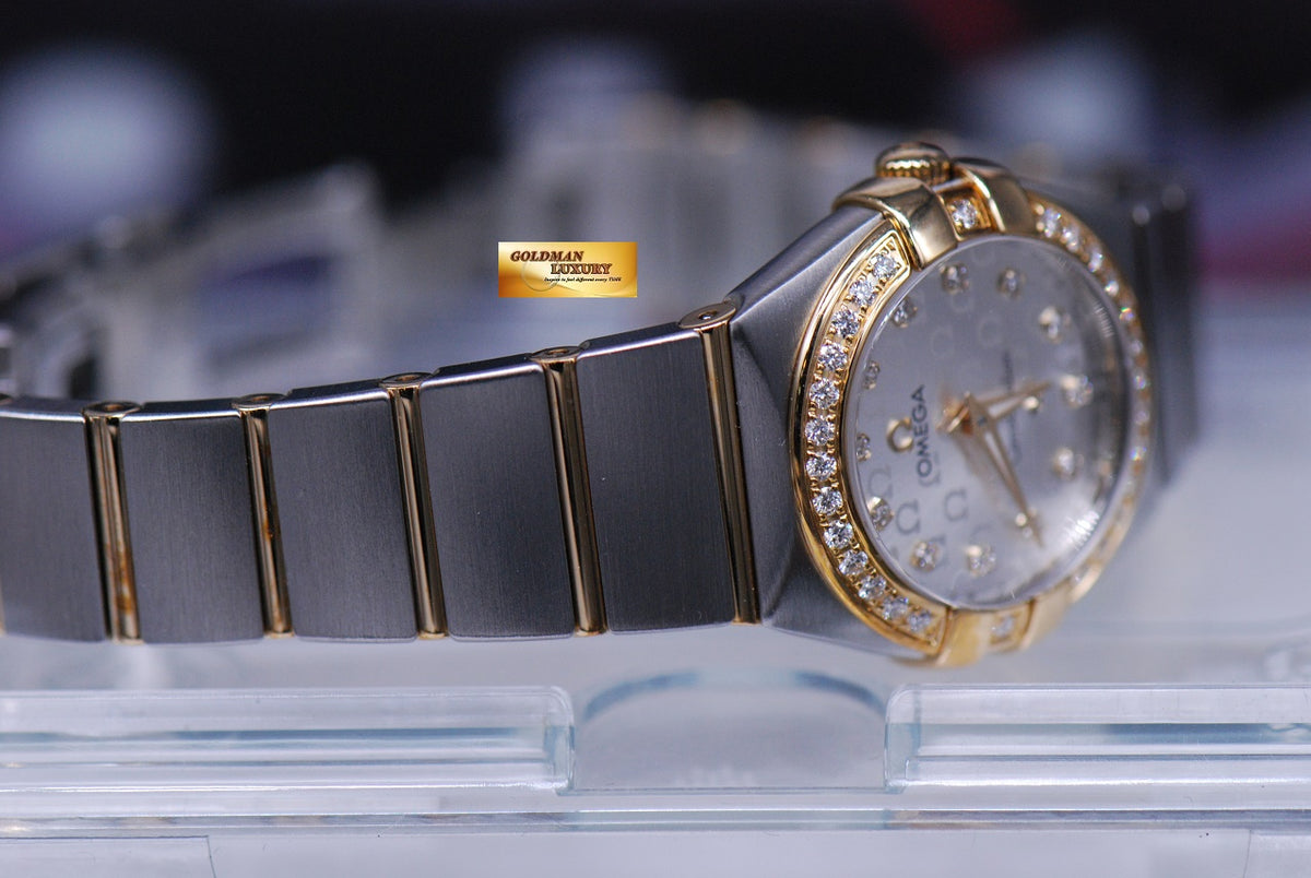 [SOLD] OMEGA CONSTELLATION LADIES HALF-GOLD DIAMONDS 24mm QUARTZ (MINT)