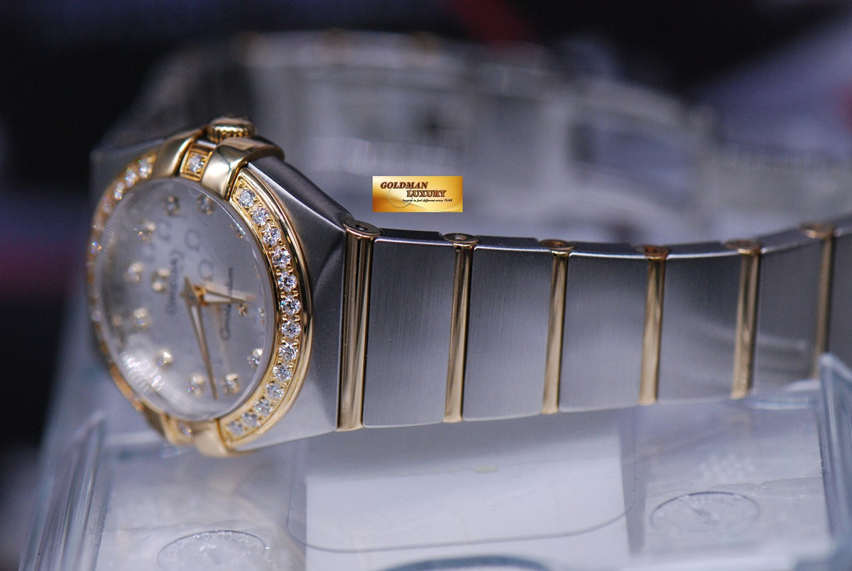 [SOLD] OMEGA CONSTELLATION LADIES HALF-GOLD DIAMONDS 24mm QUARTZ (MINT)