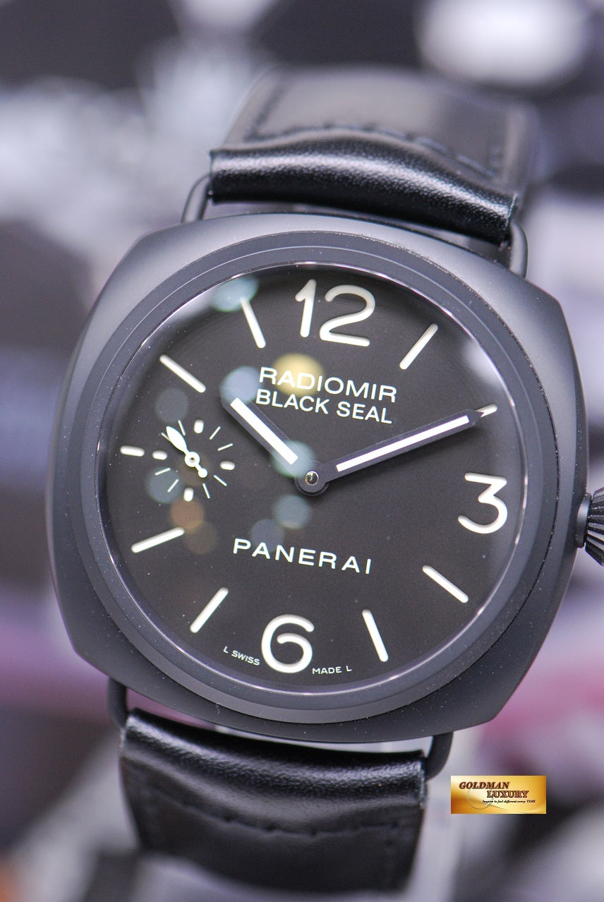 [SOLD] PANERAI RADIOMIR BLACK SEAL 45mm BLACK CERAMIC MANUAL PAM 292 (MINT)