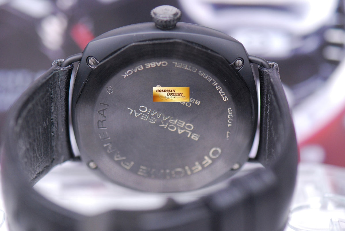 [SOLD] PANERAI RADIOMIR BLACK SEAL 45mm BLACK CERAMIC MANUAL PAM 292 (MINT)