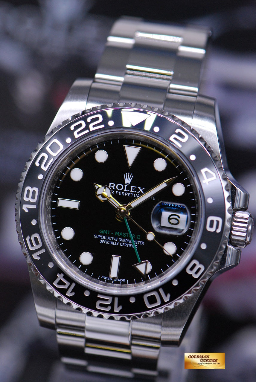 [SOLD] ROLEX OYSTER PERPETUAL GMT-MASTER II CERAMIC BEZEL 116710LN (MINT)