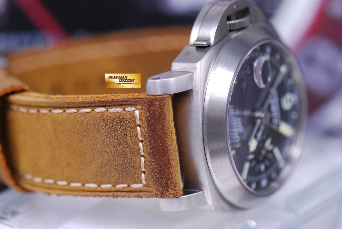 [SOLD] PANERAI LUMINOR GMT 44mm ANTHRACITE BLUE DIAL AUTOMATIC PAM 89 (MINT)