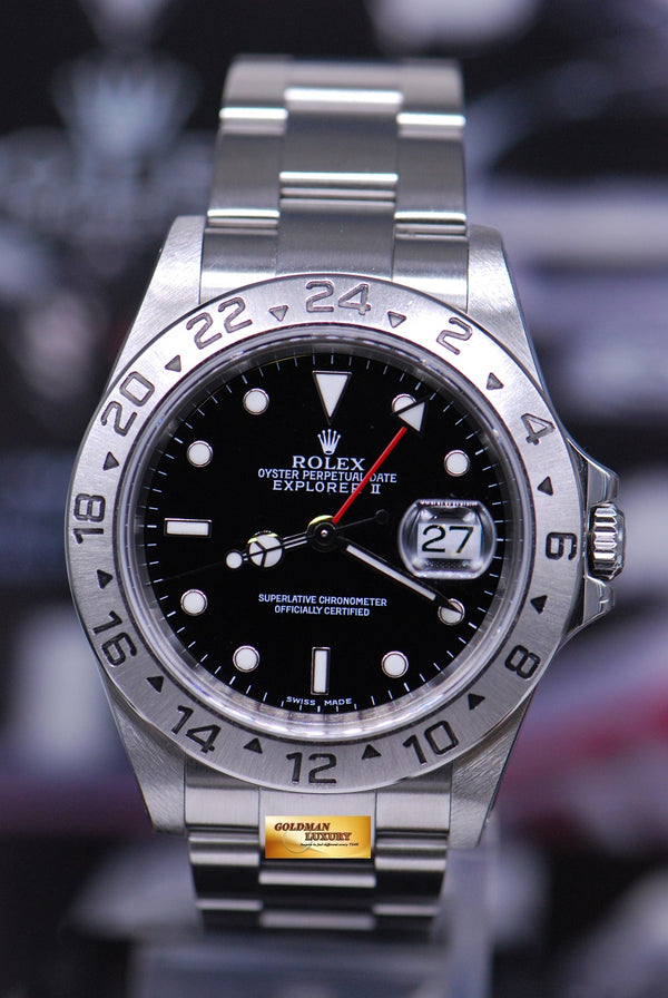 [SOLD] ROLEX OYSTER PERPETUAL EXPLORER II REF 16570 BLACK (MINT)
