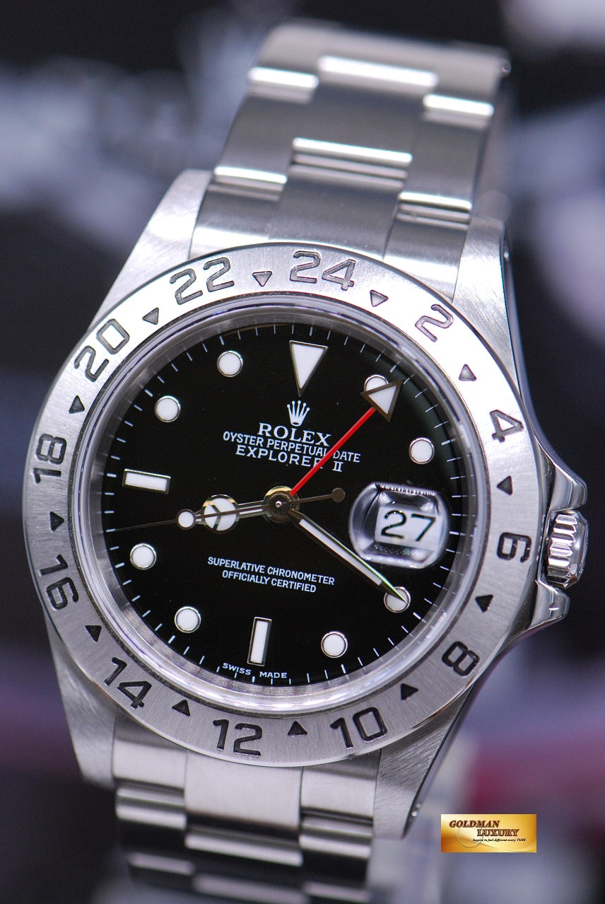[SOLD] ROLEX OYSTER PERPETUAL EXPLORER II REF 16570 BLACK (MINT)