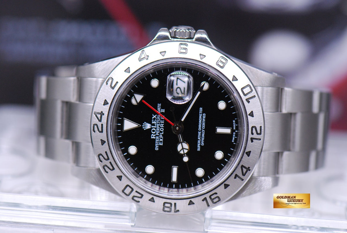 [SOLD] ROLEX OYSTER PERPETUAL EXPLORER II REF 16570 BLACK (MINT)