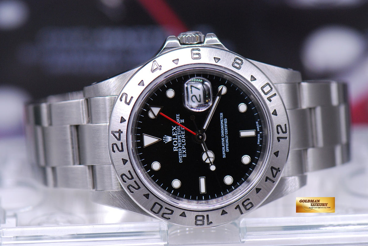 [SOLD] ROLEX OYSTER PERPETUAL EXPLORER II REF 16570 BLACK (MINT)