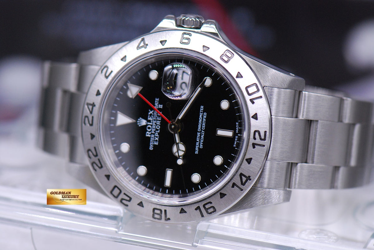 [SOLD] ROLEX OYSTER PERPETUAL EXPLORER II REF 16570 BLACK (MINT)