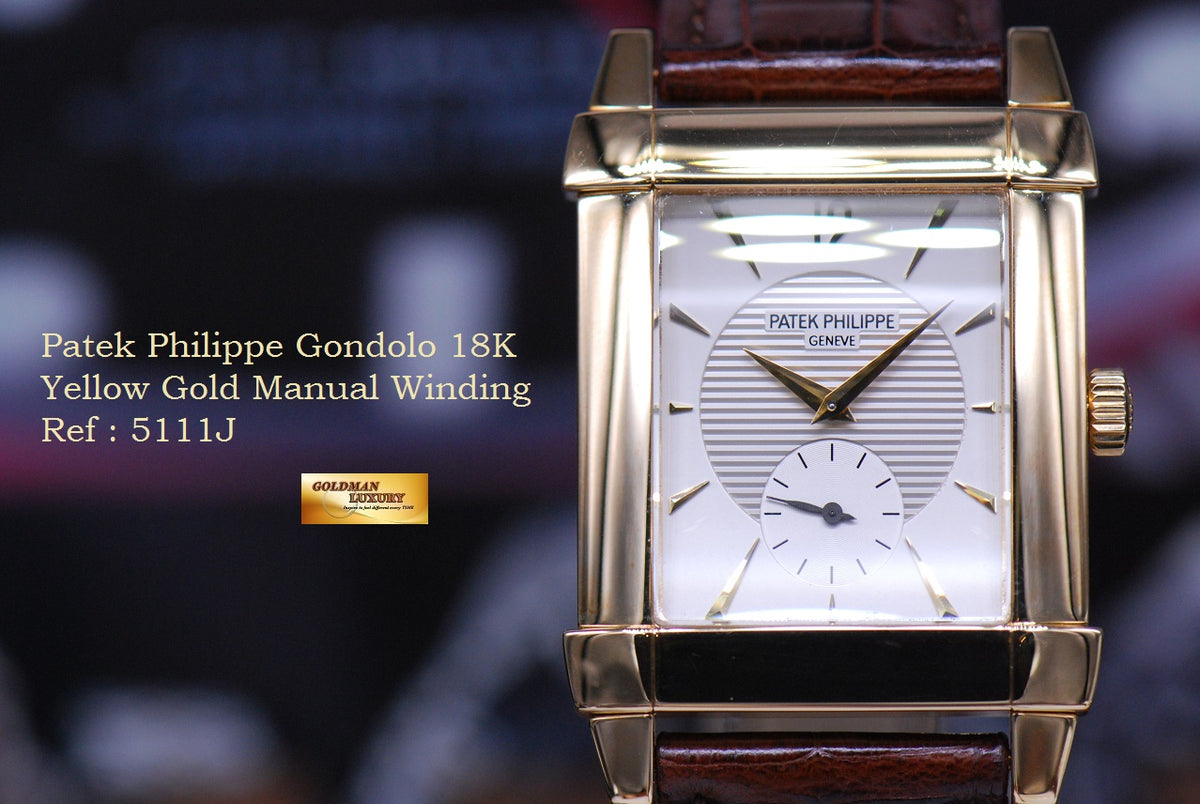 [SOLD] PATEK PHILIPPE GONDOLO 18K YELLOW GOLD MANUAL 5111J (MINT)