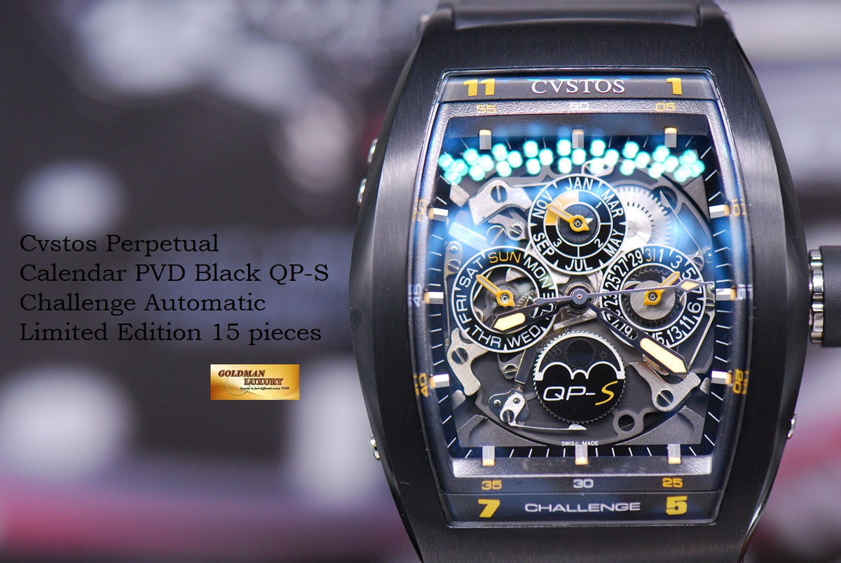 [SOLD] CVSTOS QP-S CHALLENGE PERPETUAL CALENDAR MOONPHASE PVD BLACK AUTOMATIC LIMITED EDITION (MINT)