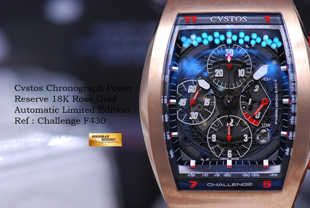 [SOLD] CVSTOS CHRONOGRAPH POWER RESERVE 18K ROSE GOLD AUTOMATIC LIMITED EDITION OF 50 (MINT)