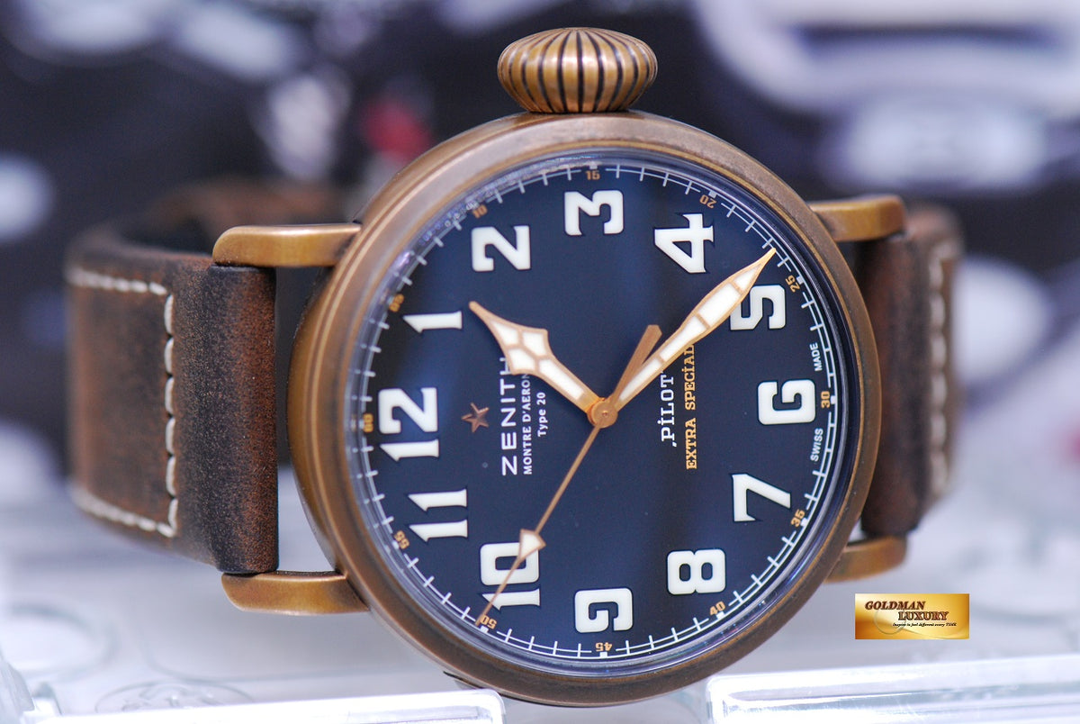 [SOLD] ZENITH PILOT MONTRE D’AERONEF 44mm BRONZE TYPE 20 AUTOMATIC (MINT)