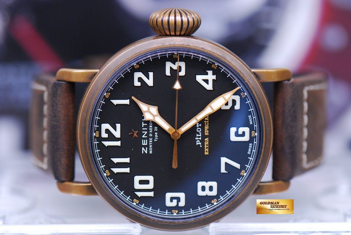 [SOLD] ZENITH PILOT MONTRE D’AERONEF 44mm BRONZE TYPE 20 AUTOMATIC (MINT)