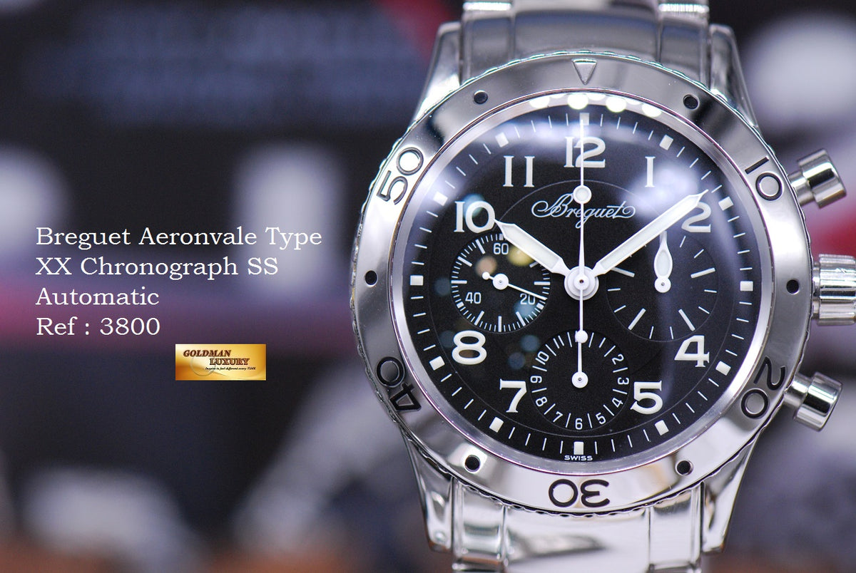 [SOLD] BREGUET AERONVALE TYPE XX SS CHRONOGRAPH  3800 (MINT)