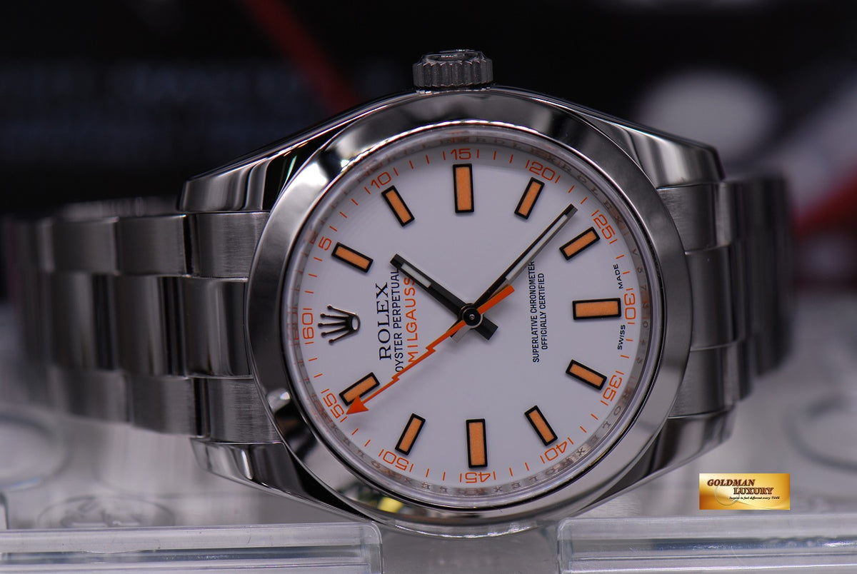 [SOLD] ROLEX OYSTER PERPETUAL MILGAUSS WHITE AUTOMATIC 116400 (MINT)