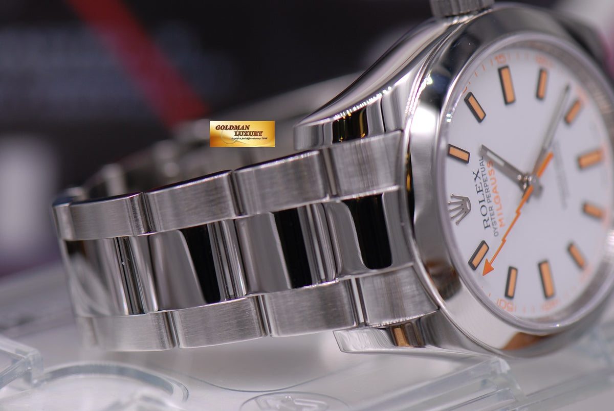 [SOLD] ROLEX OYSTER PERPETUAL MILGAUSS WHITE AUTOMATIC 116400 (MINT)