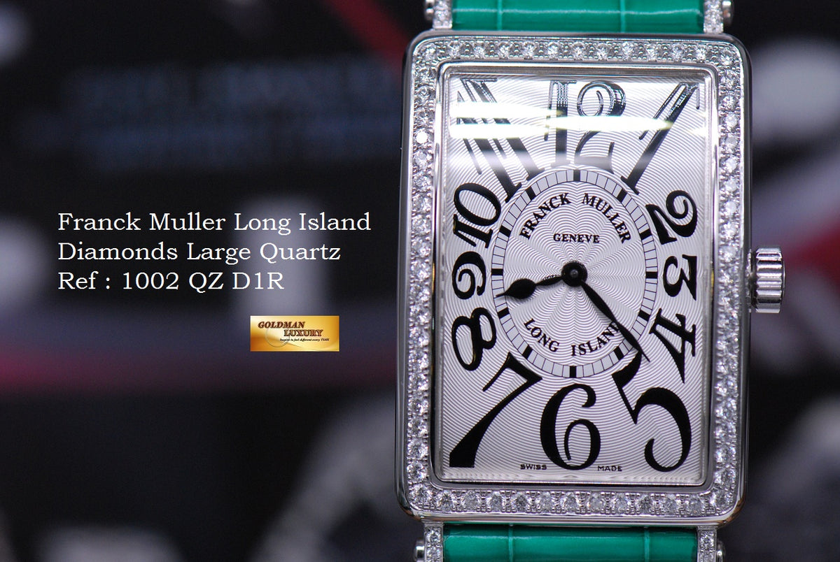 [SOLD] FRANCK MULLER LONG ISLAND DIAMONDS STAINLESS STEEL LARGE QUARTZ 1002 (LNIB)