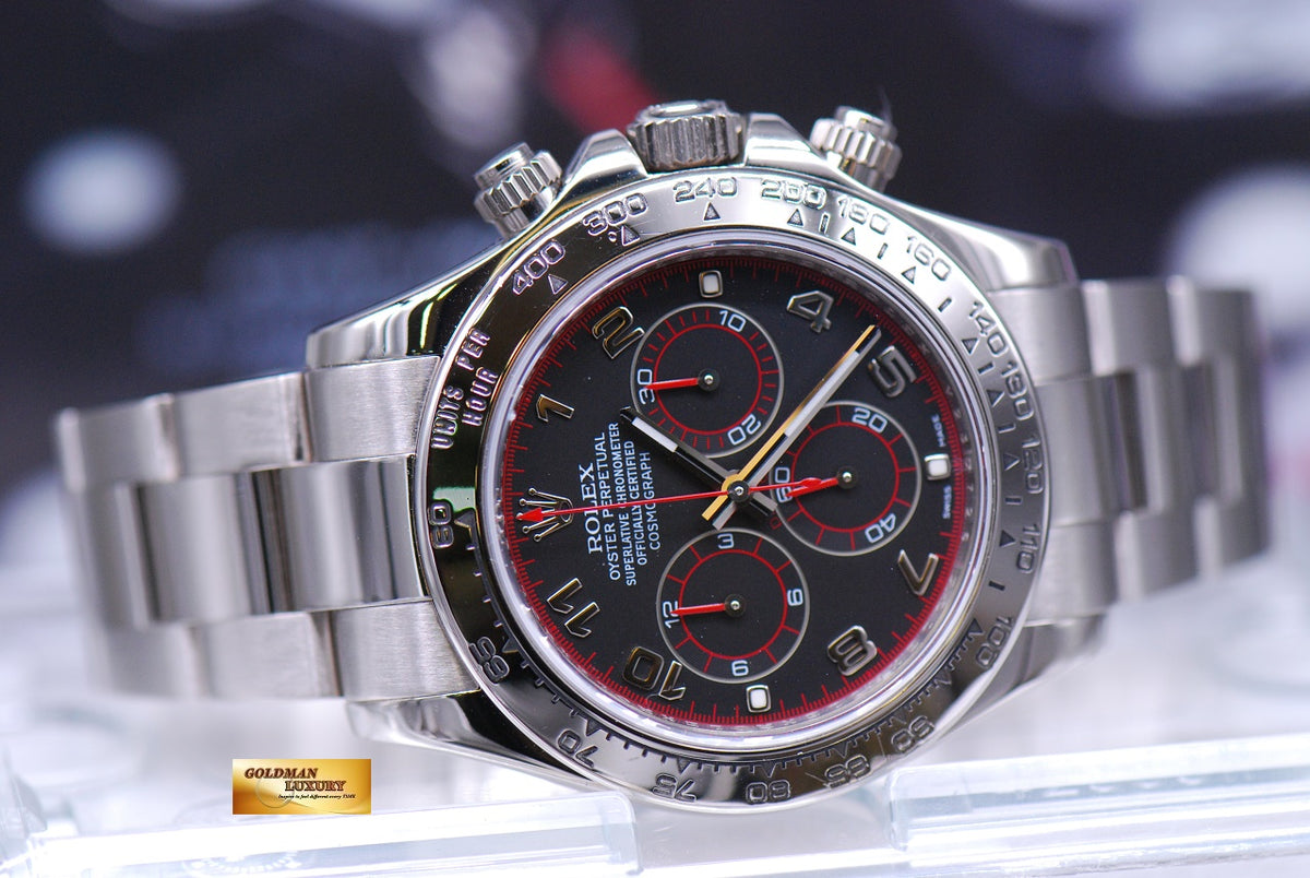 [SOLD] ROLEX OYSTER COSMOGRAPH DAYTONA 18K WHITE GOLD RACING DIAL 116509 (MINT)