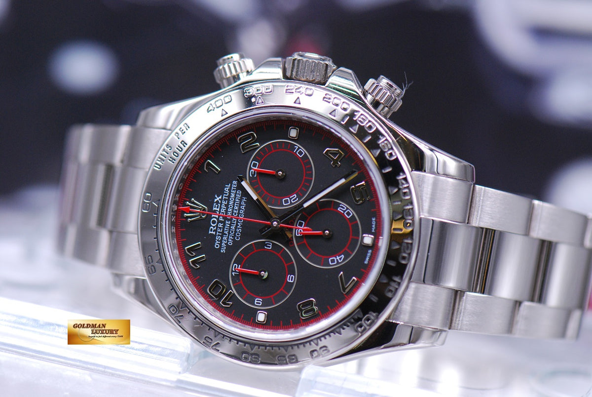 [SOLD] ROLEX OYSTER COSMOGRAPH DAYTONA 18K WHITE GOLD RACING DIAL 116509 (MINT)