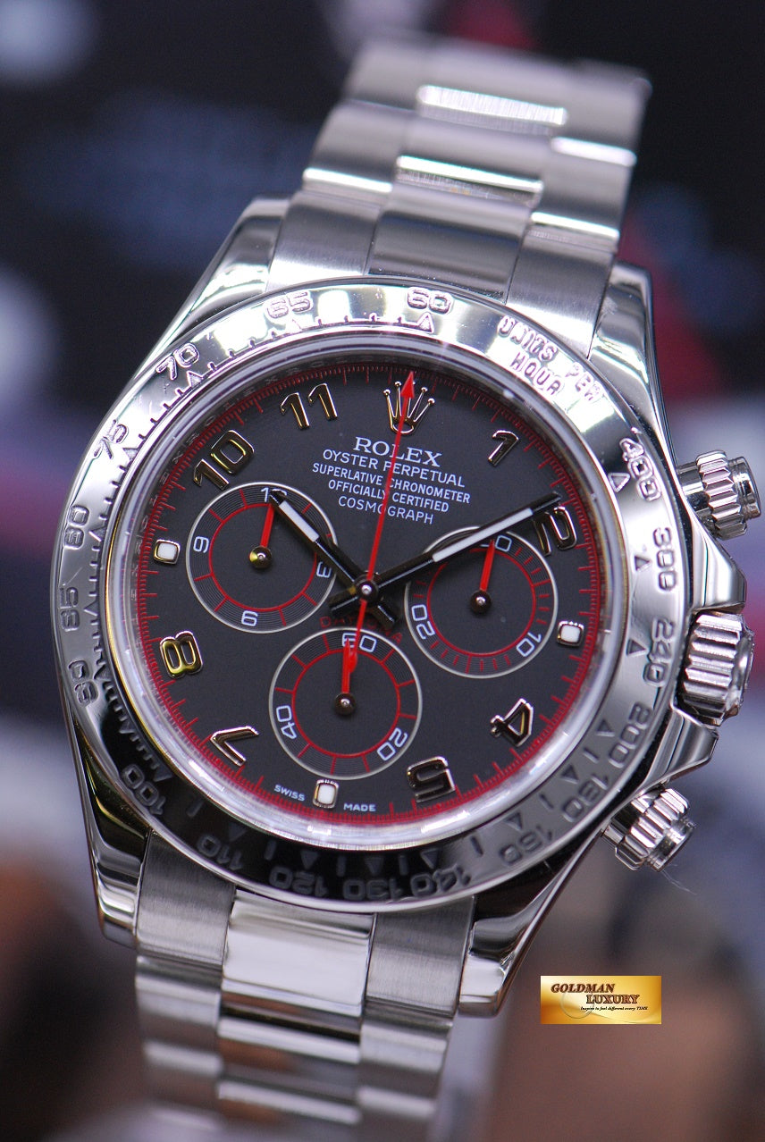 [SOLD] ROLEX OYSTER COSMOGRAPH DAYTONA 18K WHITE GOLD RACING DIAL 116509 (MINT)