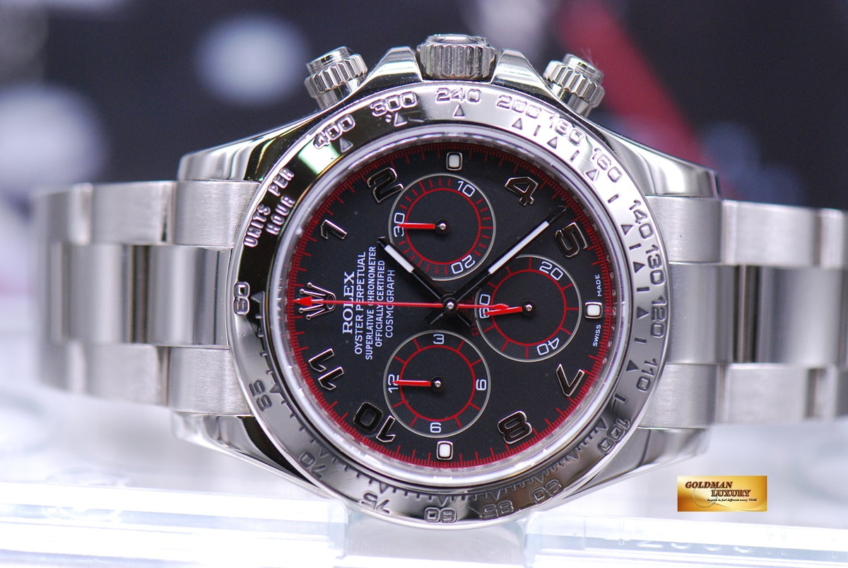 [SOLD] ROLEX OYSTER COSMOGRAPH DAYTONA 18K WHITE GOLD RACING DIAL 116509 (MINT)