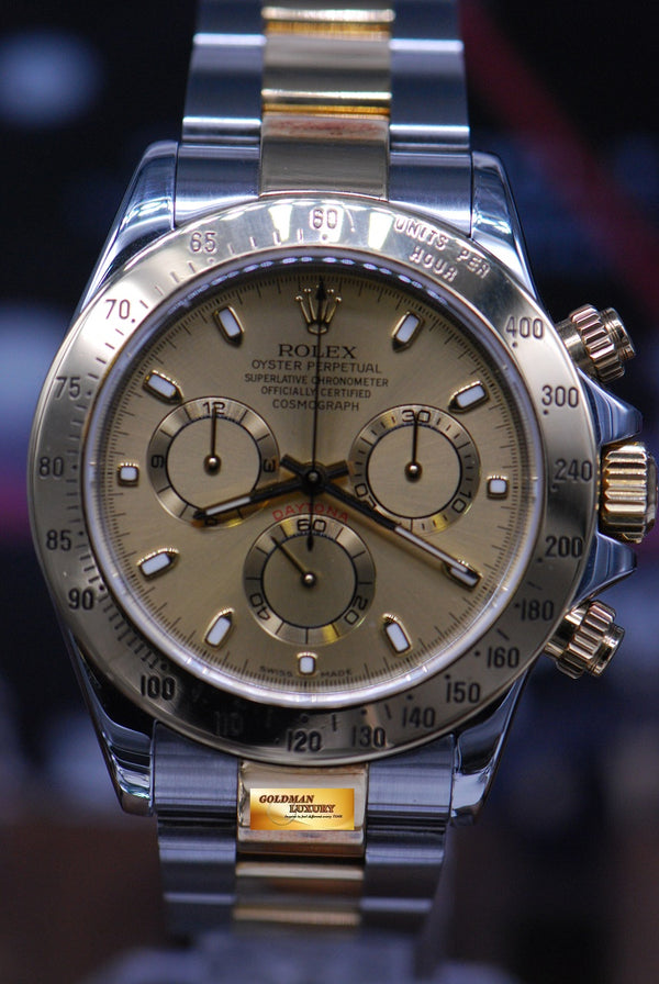 [SOLD] ROLEX OYSTER COSMOGRAPH DAYTONA HALF-GOLD 116523 (NEAR MINT)