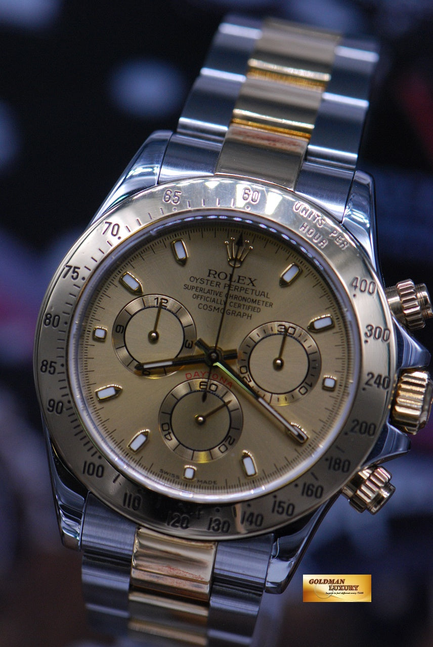 [SOLD] ROLEX OYSTER COSMOGRAPH DAYTONA HALF-GOLD 116523 (NEAR MINT)