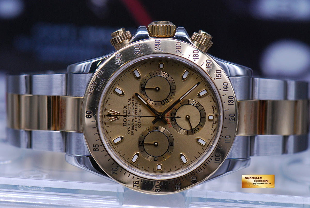 [SOLD] ROLEX OYSTER COSMOGRAPH DAYTONA HALF-GOLD 116523 (NEAR MINT)