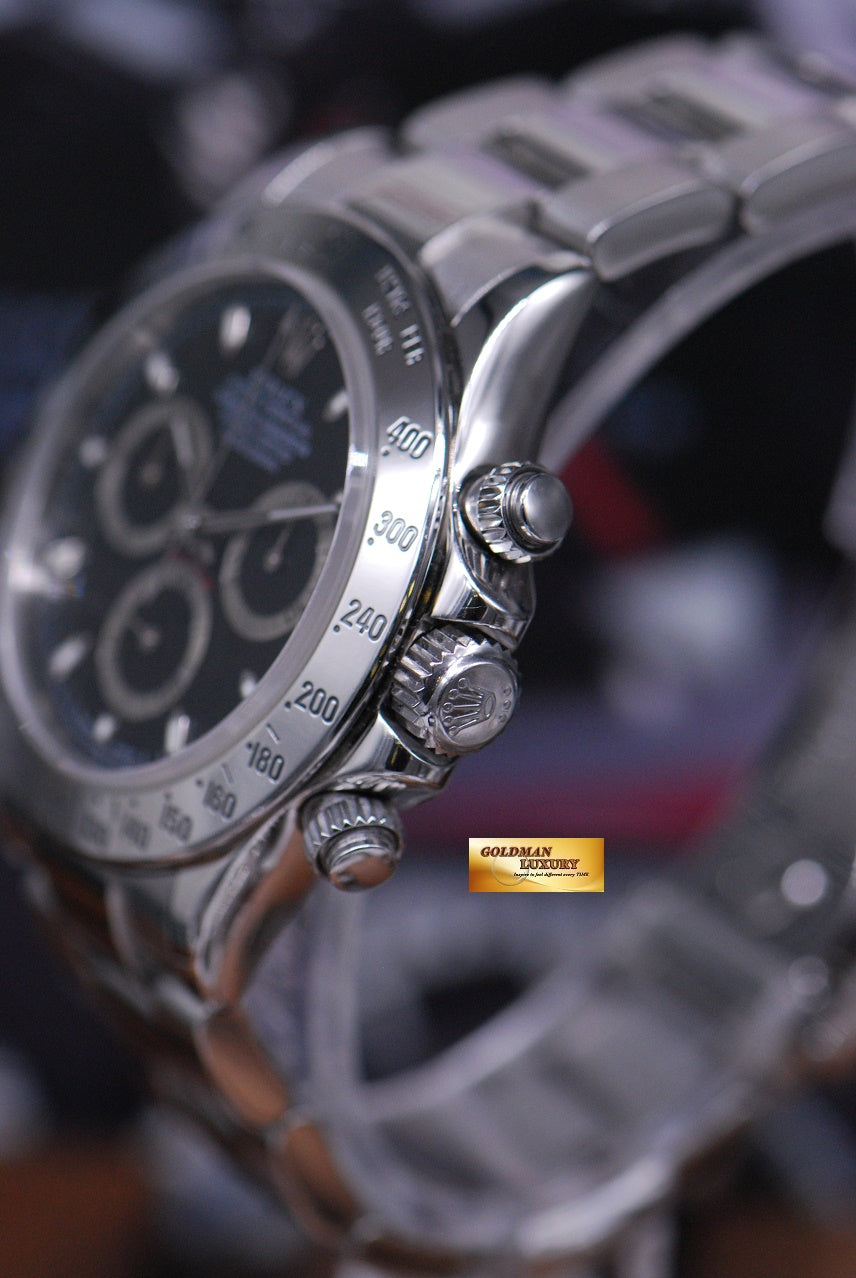 [SOLD] ROLEX OYSTER COSMOGRAPH DAYTONA STAINLESS STEEL BLACK 116520 (MINT)