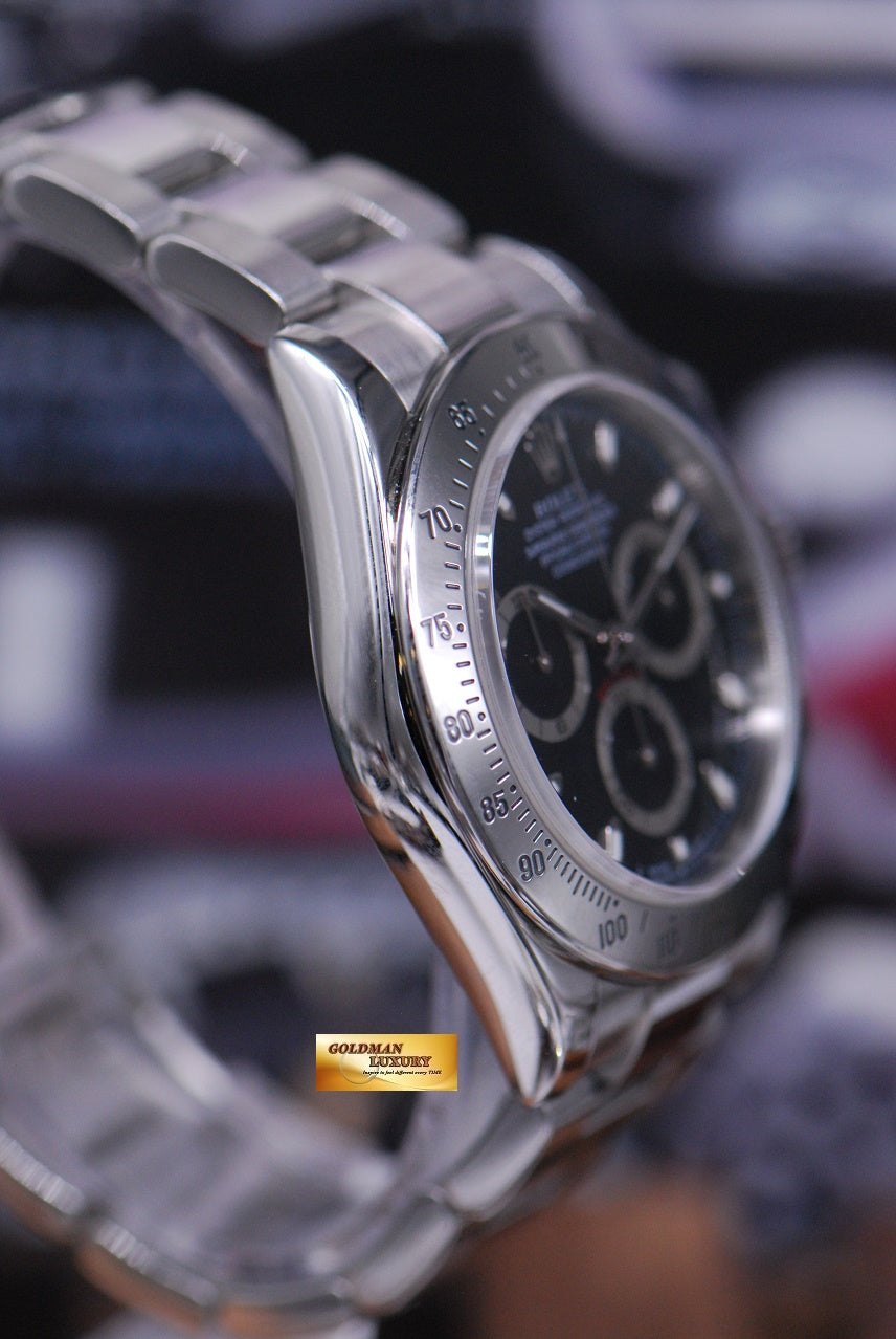 [SOLD] ROLEX OYSTER COSMOGRAPH DAYTONA STAINLESS STEEL BLACK 116520 (MINT)