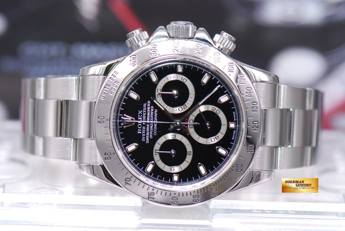 [SOLD] ROLEX OYSTER COSMOGRAPH DAYTONA STAINLESS STEEL BLACK 116520 (MINT)