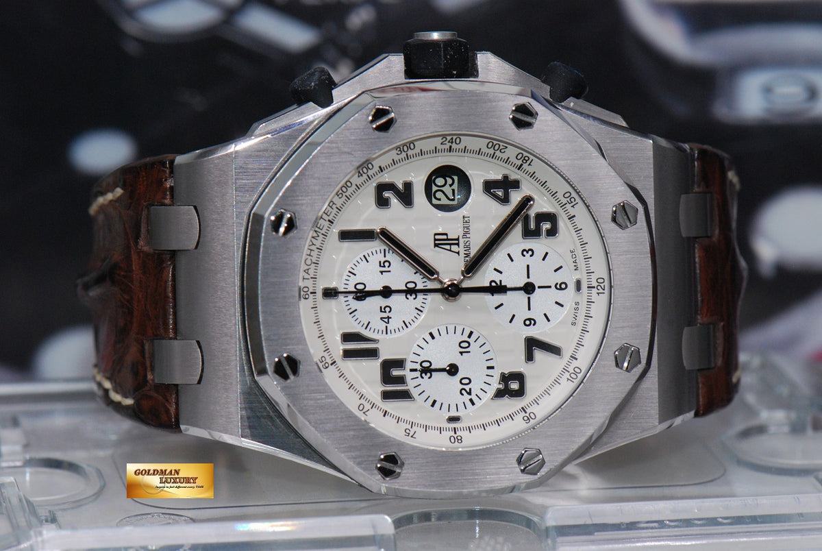 [SOLD] AUDEMARS PIGUET ROYAL OAK OFFSHORE SAFARI CHRONOGRAPH AUTOMATIC WHITE 26170ST (MINT)