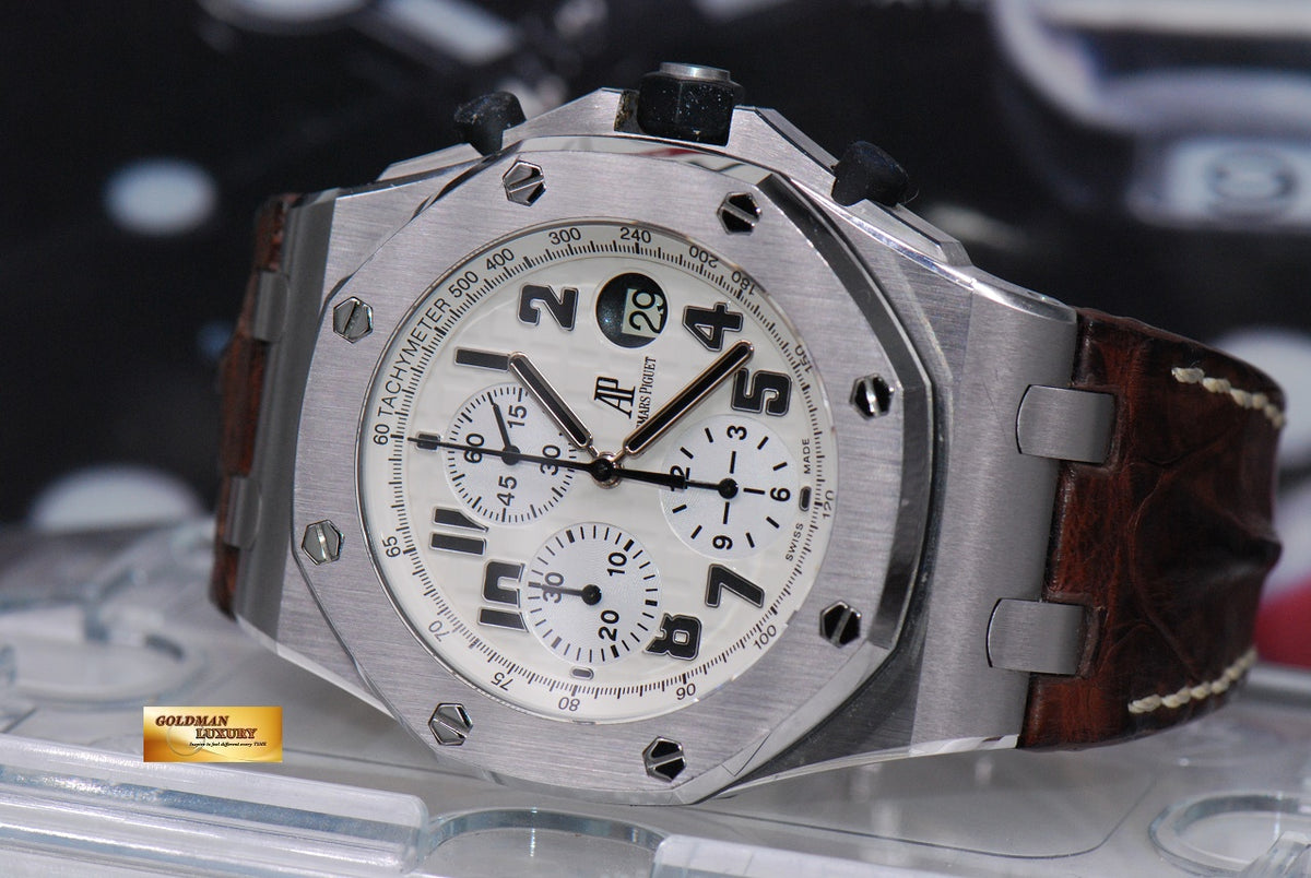 [SOLD] AUDEMARS PIGUET ROYAL OAK OFFSHORE SAFARI CHRONOGRAPH AUTOMATIC WHITE 26170ST (MINT)